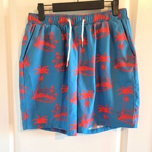 MOSMANN Wear/Under Palm Tree Swim Trunks